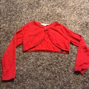Red sparkling sweater
